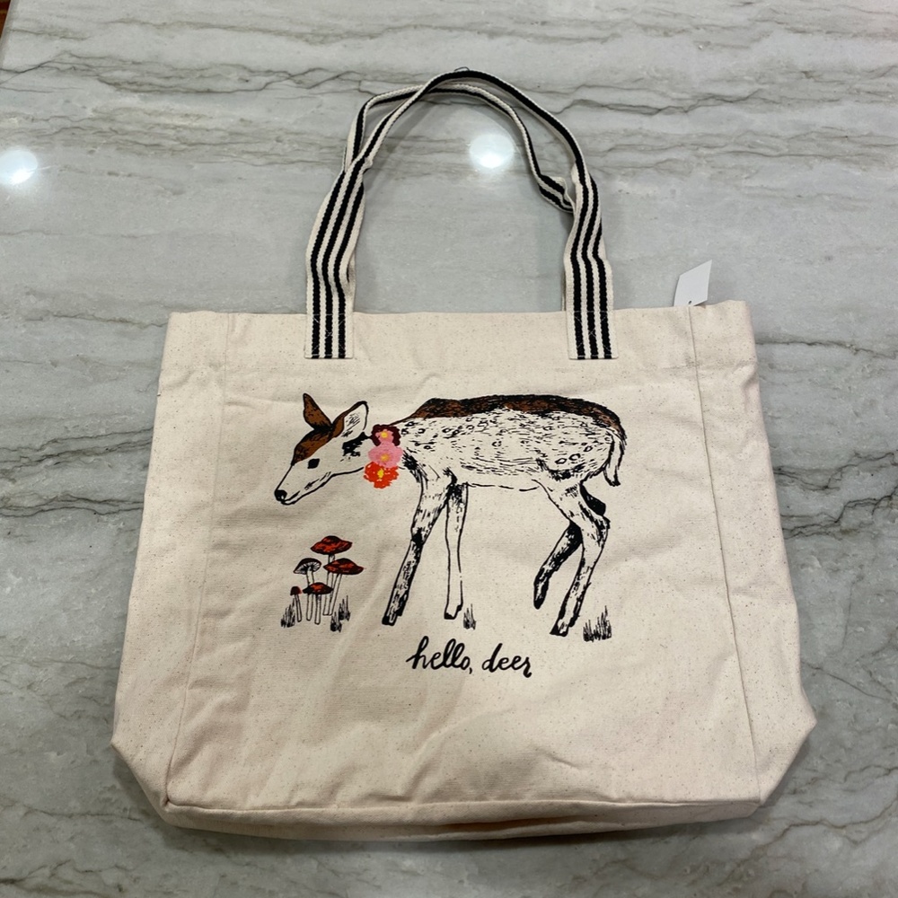 Paper Source Hello Deer Tote Bag - Picture 4 of 5